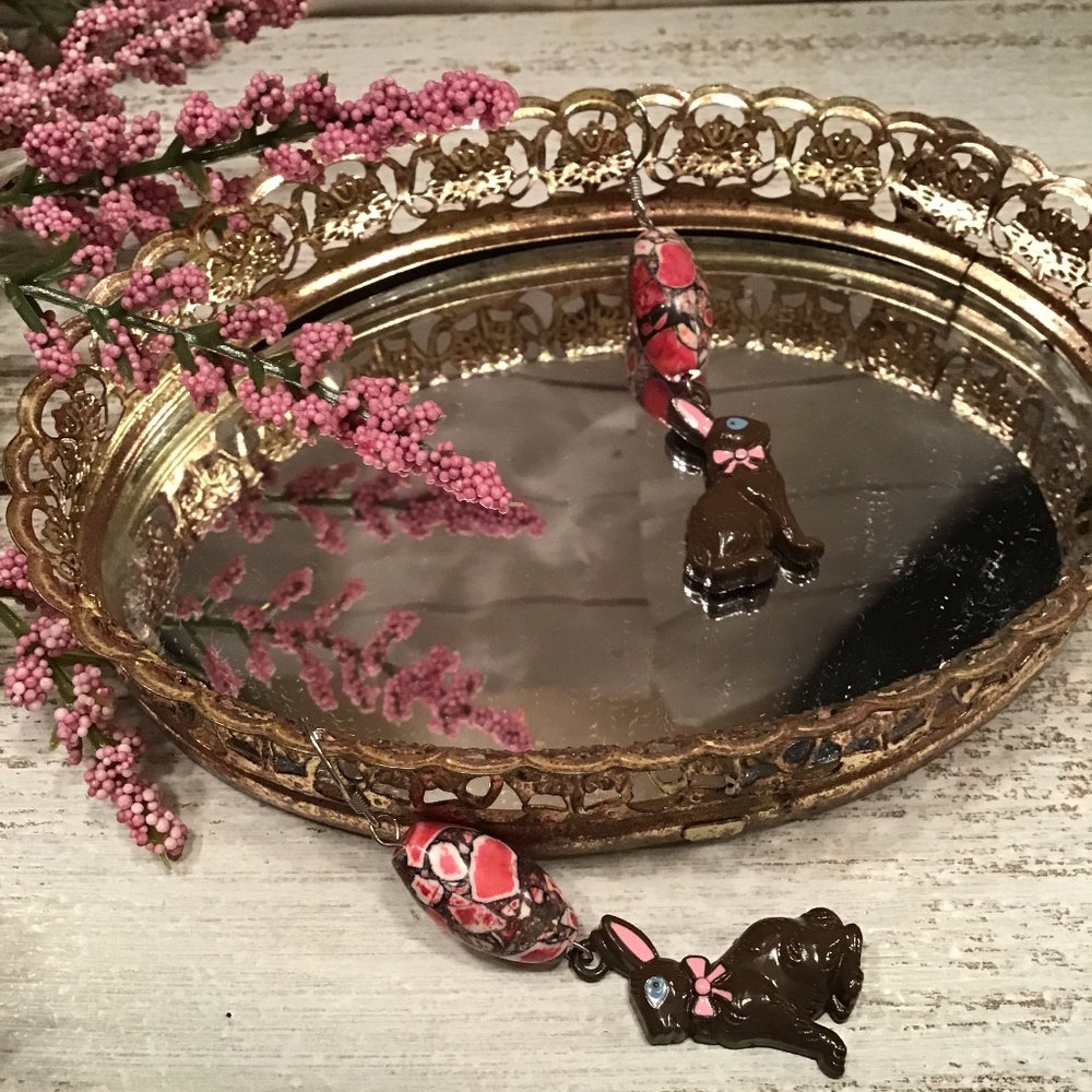 #1 Chocolate Bunny Earrings